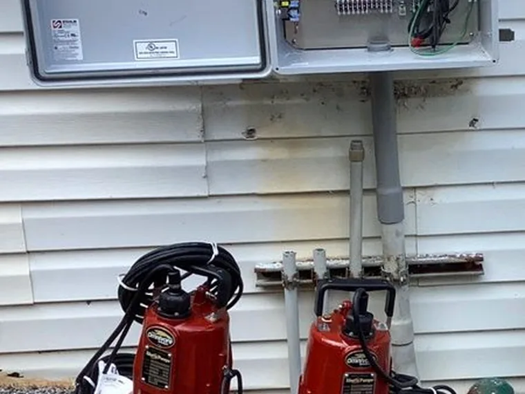 Septic effluent pumps and control panel serviced in Woodstock, Cherokee County